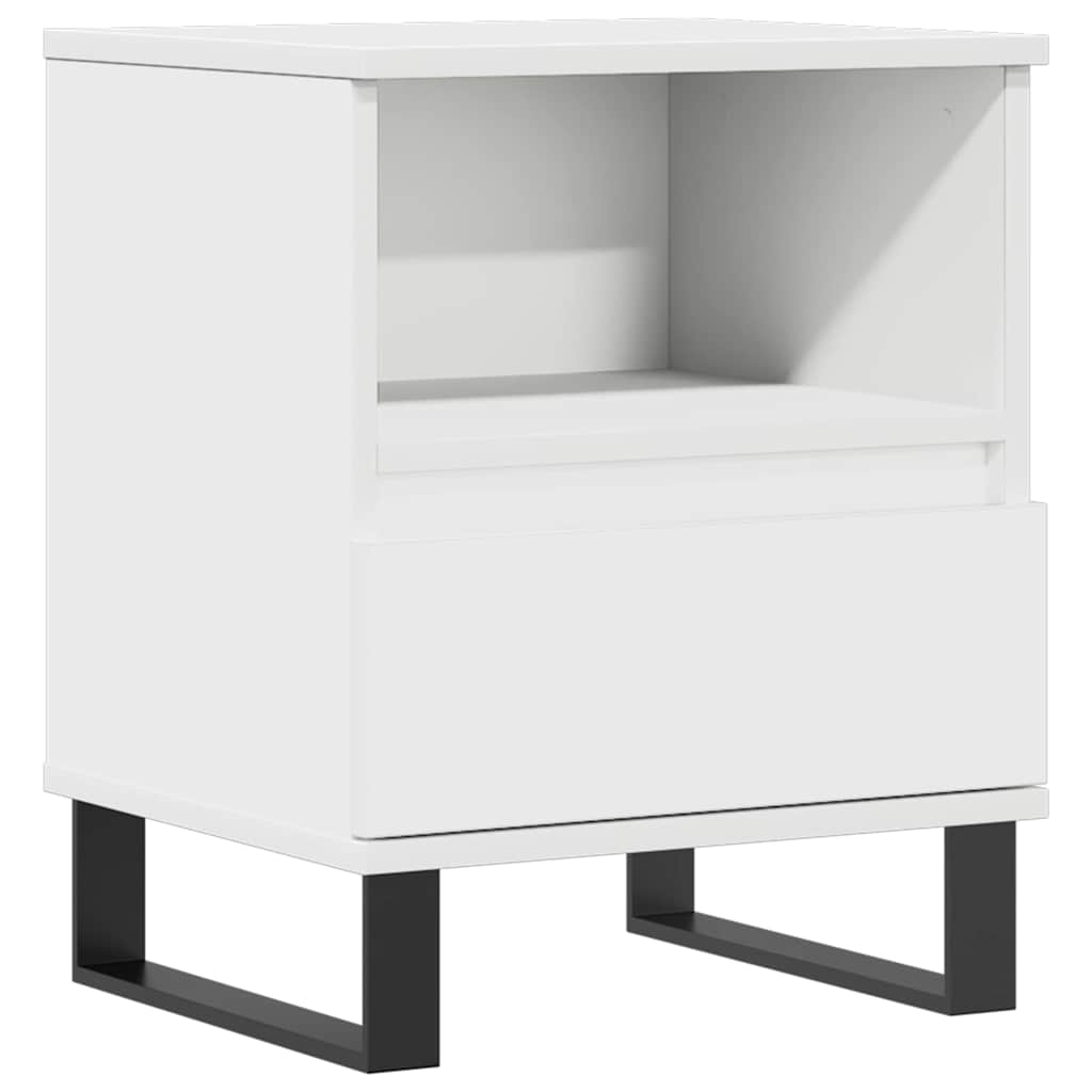 Bedside Cabinet White 40x35x50 cm Engineered Wood