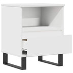 Bedside Cabinet White 40x35x50 cm Engineered Wood