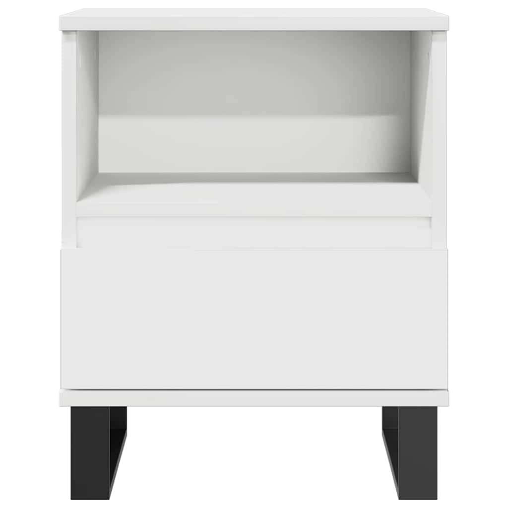 Bedside Cabinets 2 pcs White 40x35x50 cm Engineered Wood