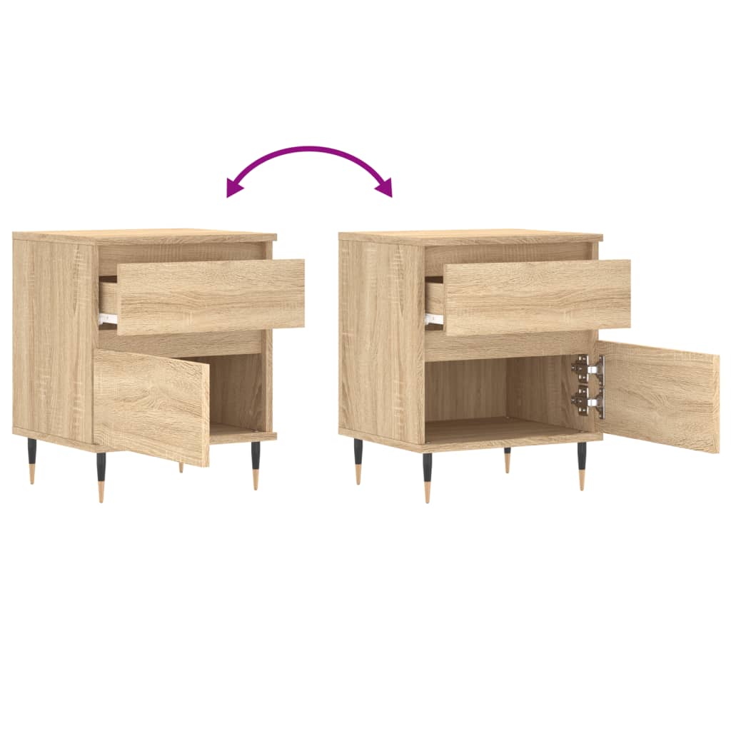 Bedside Cabinet Sonoma Oak 40x35x50 cm Engineered Wood