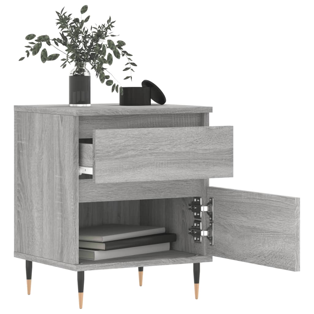 Bedside Cabinet Grey Sonoma 40x35x50 cm Engineered Wood