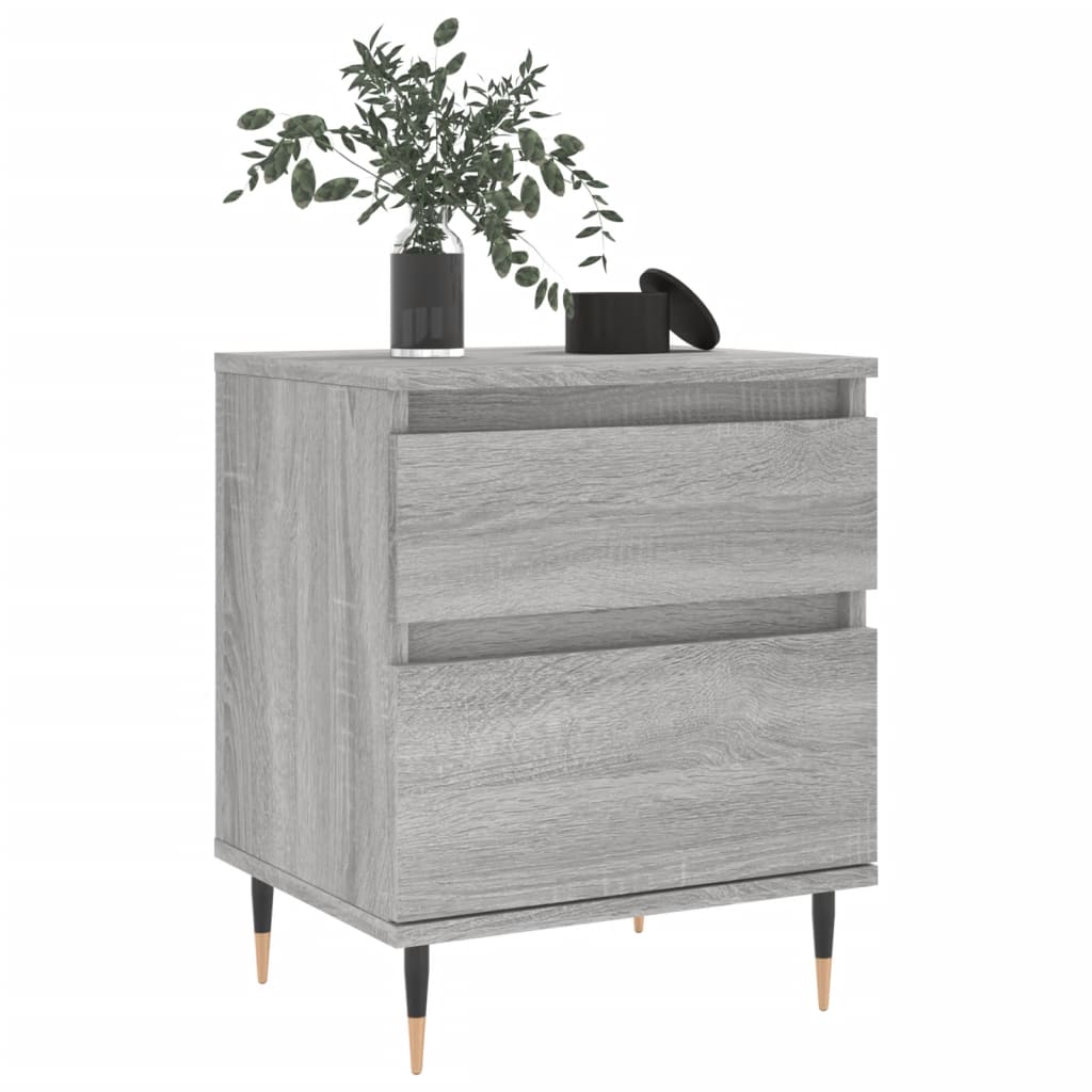 Bedside Cabinets 2 pcs Grey Sonoma 40x35x50 cm Engineered Wood