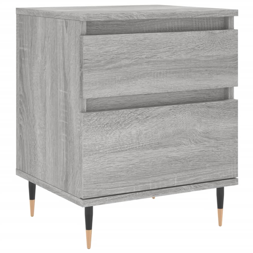Bedside Cabinets 2 pcs Grey Sonoma 40x35x50 cm Engineered Wood