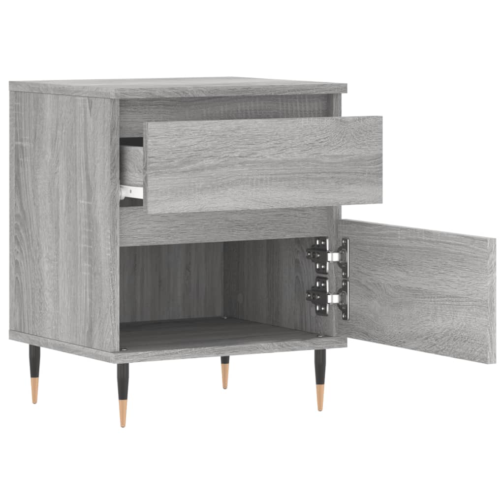 Bedside Cabinets 2 pcs Grey Sonoma 40x35x50 cm Engineered Wood