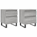 Bedside Cabinets 2 pcs Grey Sonoma 40x35x50 cm Engineered Wood