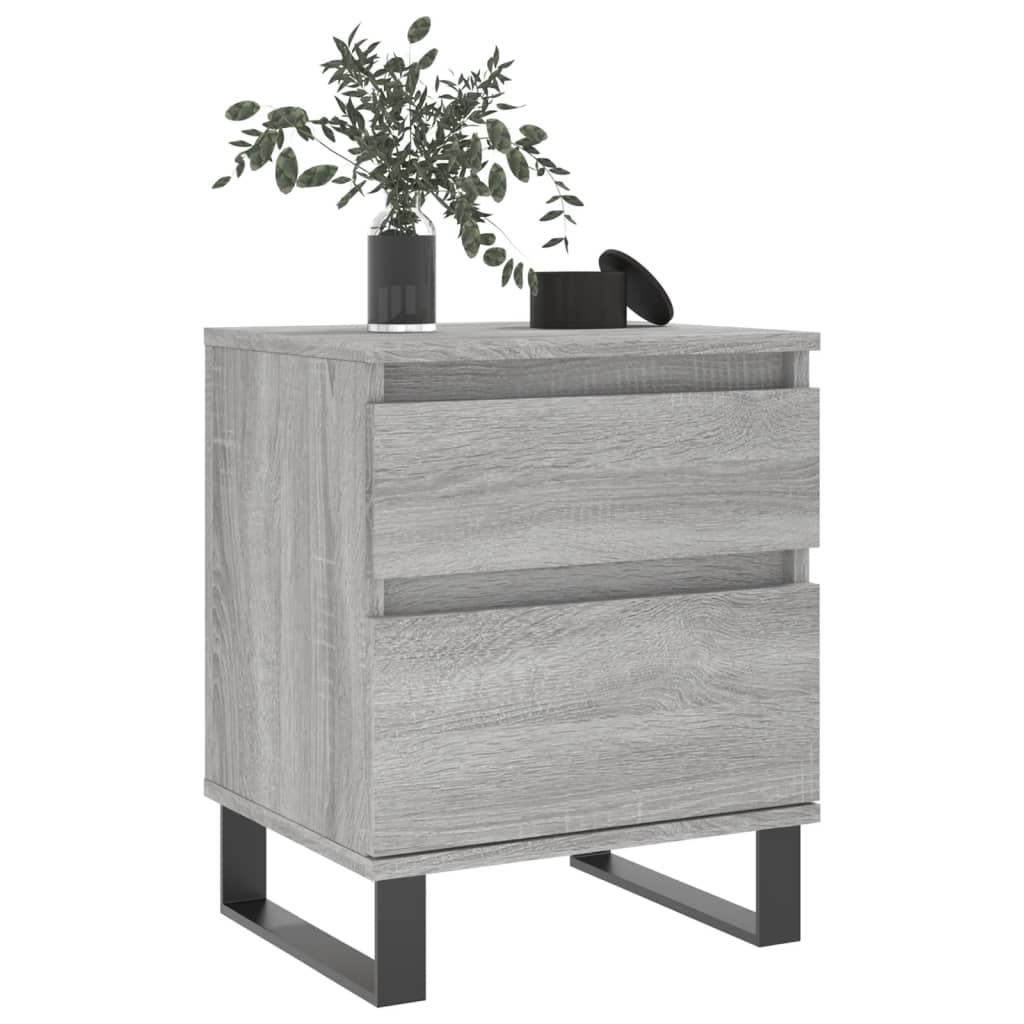 Bedside Cabinets 2 pcs Grey Sonoma 40x35x50 cm Engineered Wood