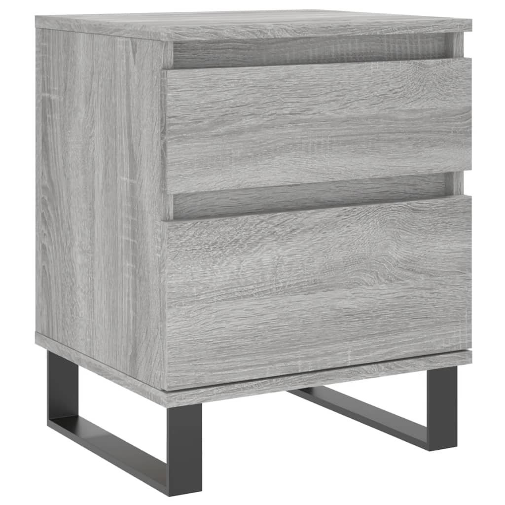 Bedside Cabinets 2 pcs Grey Sonoma 40x35x50 cm Engineered Wood