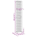 Wine Rack for 57 Bottles Black 34x18x200 cm Wrought Iron