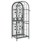 Wine Rack for 41 Bottles Black 45x36x120 cm Wrought Iron