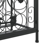 Wine Rack for 41 Bottles Black 45x36x120 cm Wrought Iron