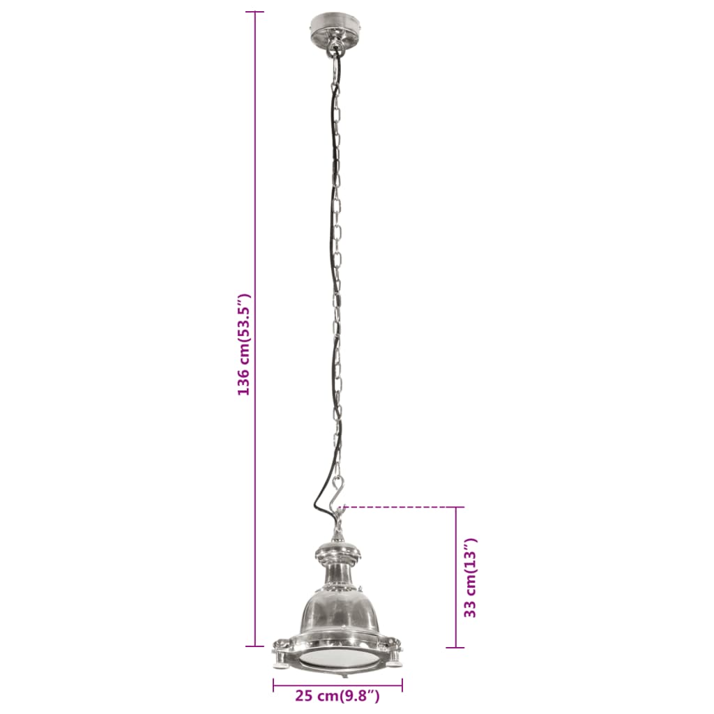 Pendant Lighting 25x25x136 cm Aluminium
