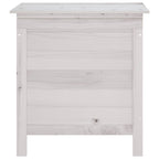Garden Storage Box White 50x49x56.5 cm Solid Wood Fir