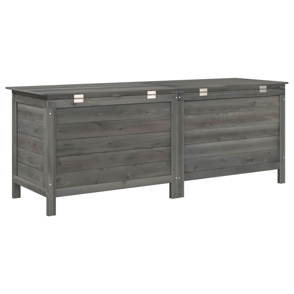 Garden Storage Box Anthracite 150x50x56.5 cm Solid Wood Fir