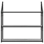 3-Tier Wall Shelf Grey Sonoma 80x21x78.5 cm Engineered Wood