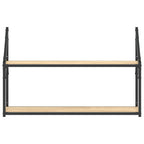 2-Tier Wall Shelf Sonoma Oak 80x21x51 cm Engineered Wood
