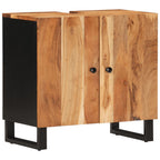 2 Piece Bathroom Furniture Set Solid Wood Acacia