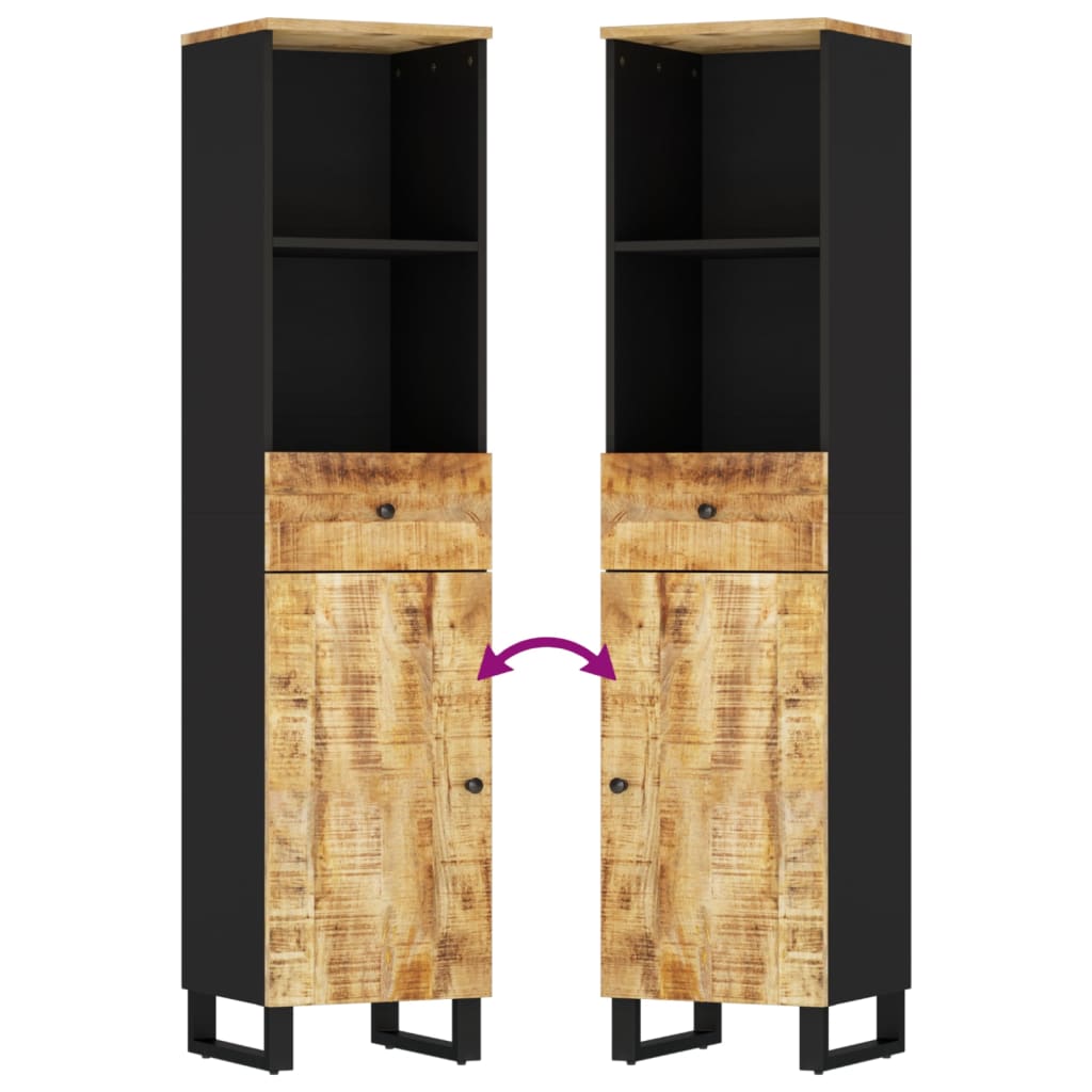 3 Piece Bathroom Furniture Set Solid Wood Mango