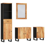4 Piece Bathroom Furniture Set Solid Wood Acacia