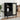 Highboard SENJA Rattan Look Black 90x40x112 cm Solid Wood Pine