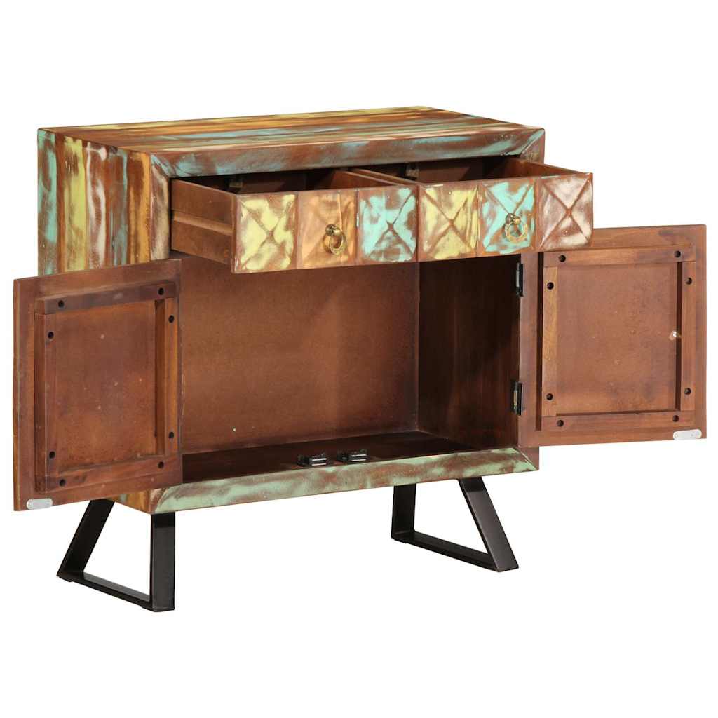 Drawer Cabinet Multicolour 70x35x70 cm Solid Wood Reclaimed