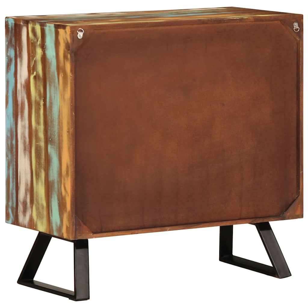 Drawer Cabinet Multicolour 70x35x70 cm Solid Wood Reclaimed