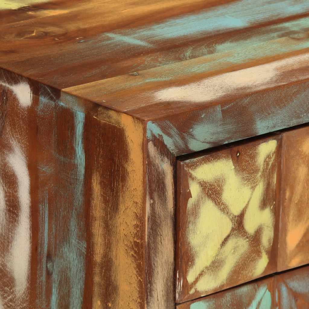 Drawer Cabinet Multicolour 70x35x70 cm Solid Wood Reclaimed