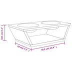 Raised Dog Bowls 35.5X18X10.5 Cm Bamboo