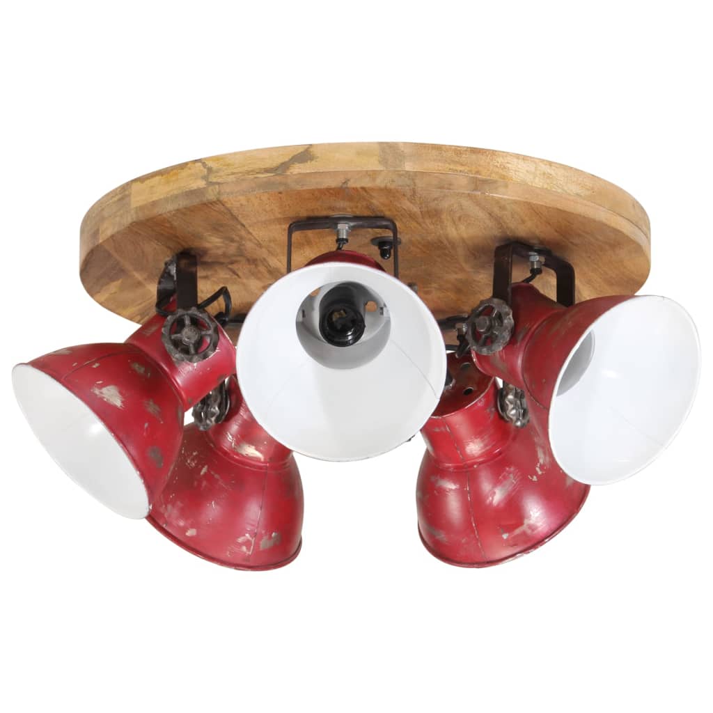 Ceiling Lamp 25 W Distressed Red 50x50x25 cm E27