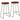 Gavin Bar Stools 2 pcs Dark Brown 44x37.5x78 cm