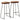 Bar Stools 2 pcs Dark Brown 44x37.5x78 cm