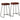 Bar Stools 2 pcs Dark Brown 41x29x62 cm