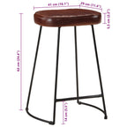Bar Stools 2 pcs Dark Brown 41x29x62 cm