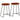 Bar Stools 2 pcs Dark Brown 41x29x62 cm