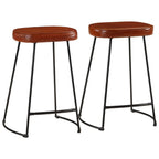 Bar Stools 2 pcs Dark Brown 41x29x62 cm