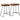Bar Stools 2 pcs Dark Brown 40x29.5x53 cm