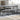 Dining Bench Light Grey 186x32x45 cm Steel and Fabric