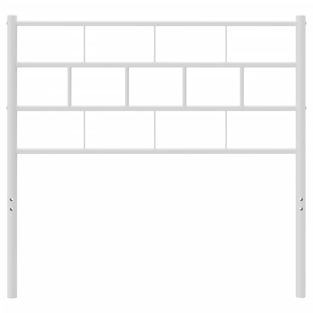 Metal Headboard White 75 cm