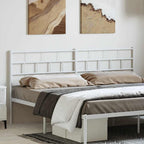 Metal Headboard White 180 cm