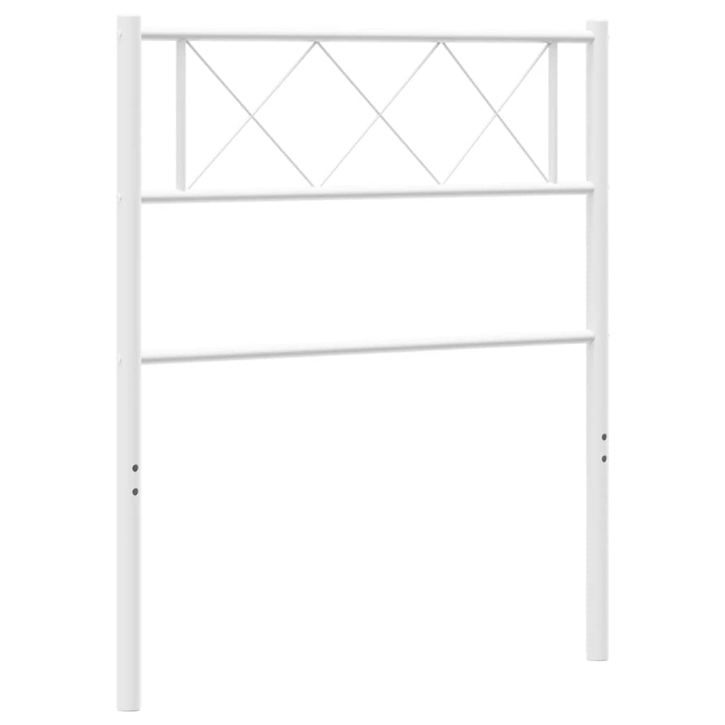Metal Headboard White 100 cm
