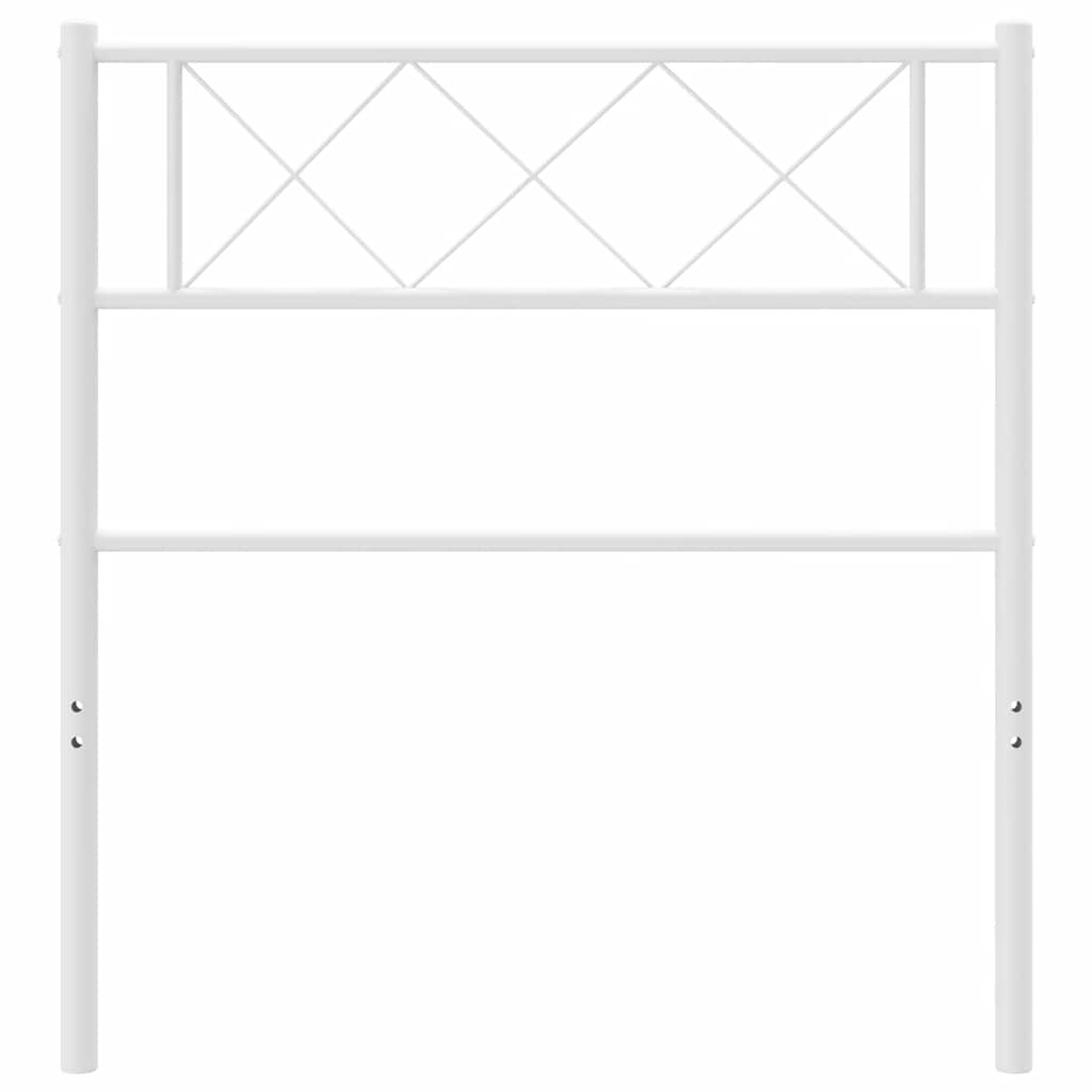 Metal Headboard White 100 cm
