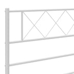 Metal Headboard White 100 cm