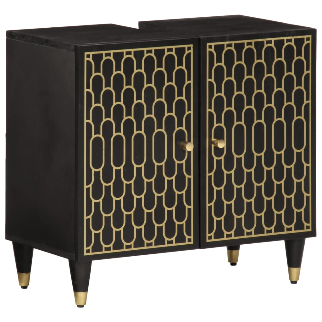 2 Piece Bathroom Furniture Set Solid Wood Mango