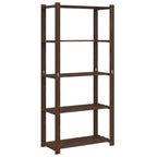 5-Tier Storage Rack Brown 80x38x170 cm Solid Wood Pine