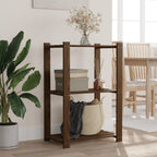3-Tier Storage Rack Solid Pinewood