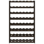Wine Rack for 56 Bottles Black Solid Wood Pine
