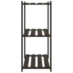 3-Tier Storage Rack Black 80x38x90 cm Solid Wood Pine