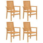 5 Piece Garden Dining Set Solid Wood Teak