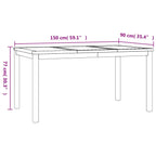 7 Piece Garden Dining Set Solid Wood Teak