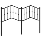 Metal Headboard Black 135 cm