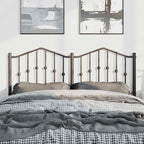 Metal Headboard Black 135 cm
